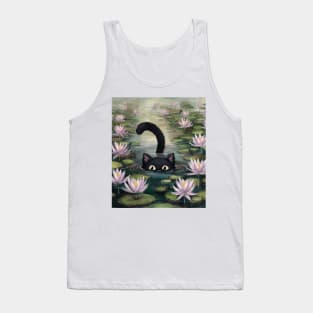 Dive into elegance with Cat Monet Tank Top